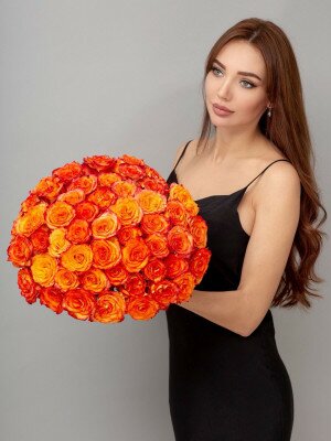 Букет Оранжевых Роз